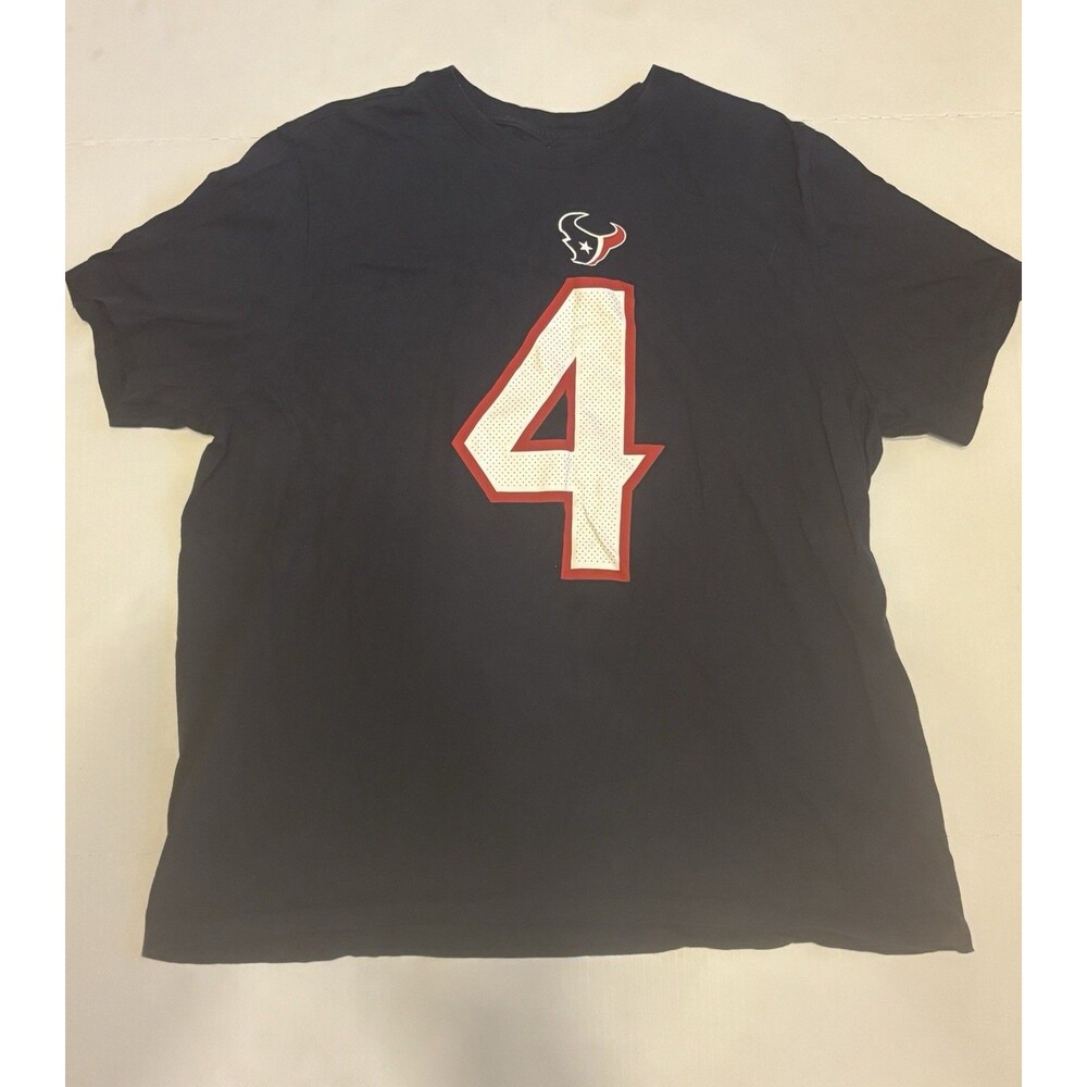 Nike NFL Football Houston Texans Deshaun Watson #4 T-Shirt Navy White Red 2XL